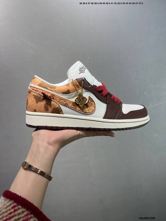 Air Jordan 1 Low AJ1 Year of the Horse Limited Edition Low-Top Casual Sneakers