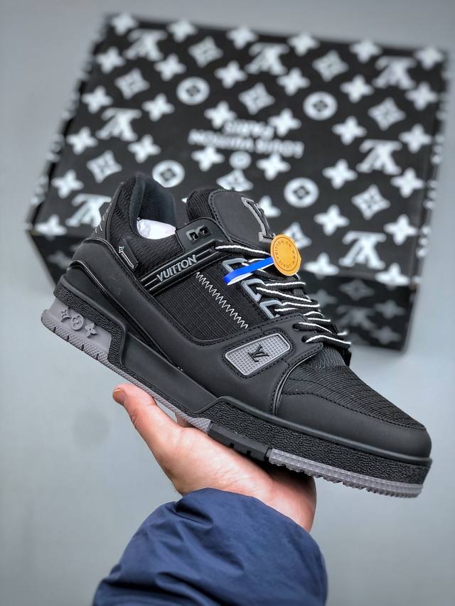 K Ys Pure Original Luxury High-End Louis Vuitton Lv Trainer Sneakers Original la