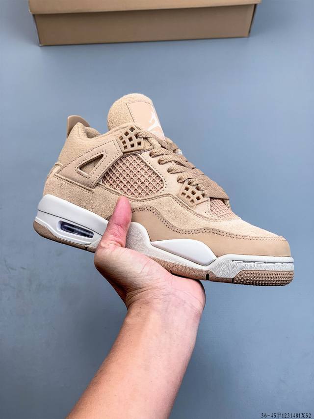 Pure Original Version! Air Jordan 4 Retro Og Cement AJ4 Retro Casual Sports Bask