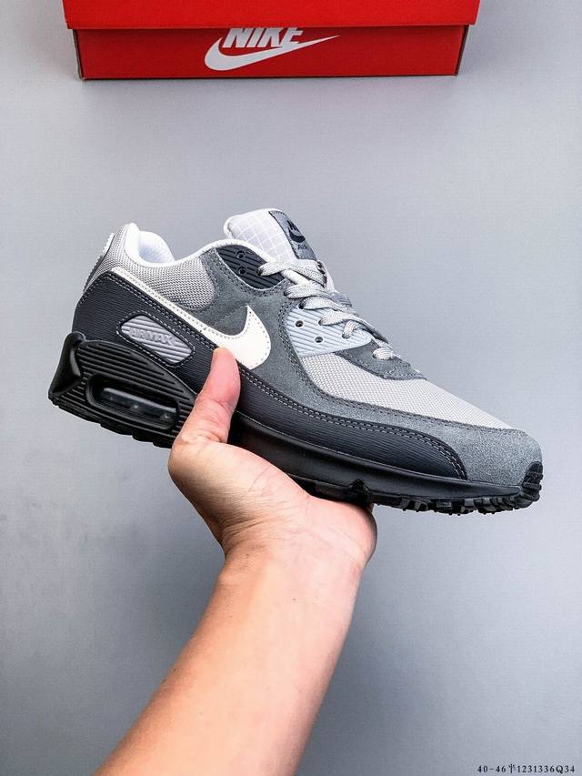 Company Grade! Nike Wmns Nike Air Max 90 Oreo Half-length Air Cushion Full Leat