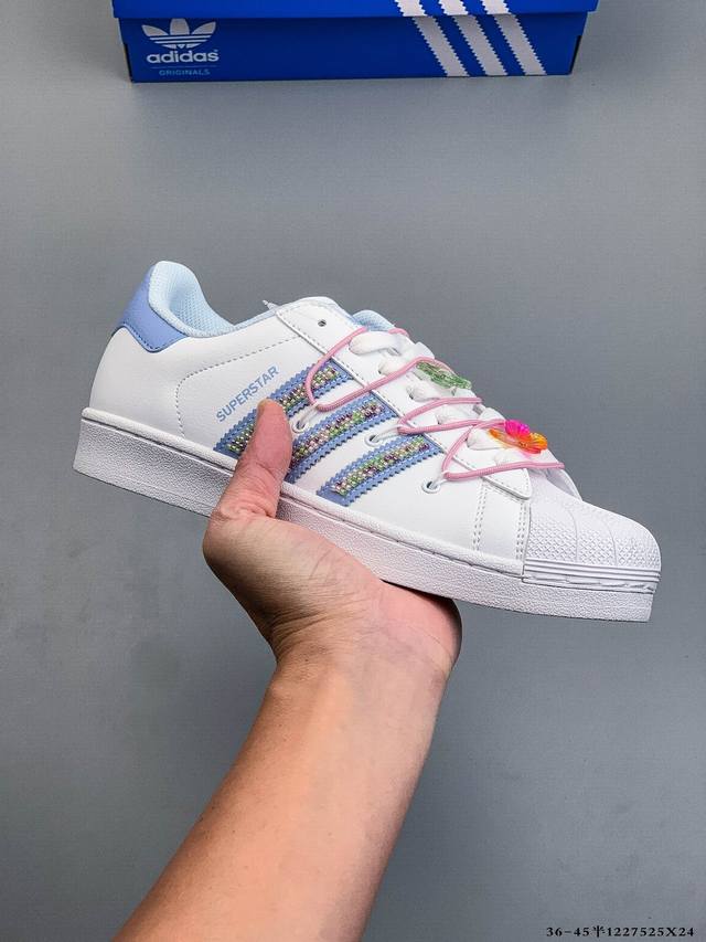 Company Grade! Adidas Superstar Shell Toe Classic Versatile Casual Sneakers 1227