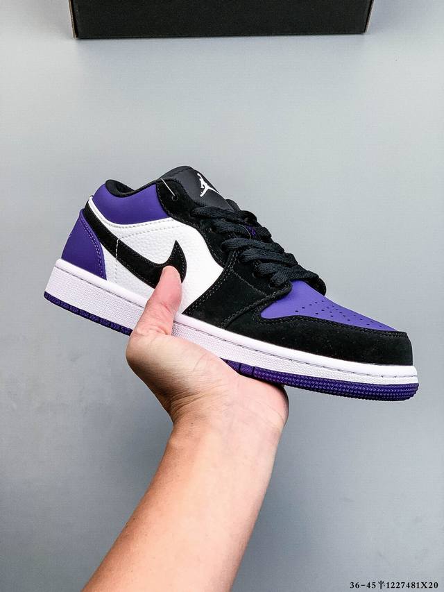 Authentic label on second-layer! Nike Air Jordan Low 1 Classic Casual Shoes 1227