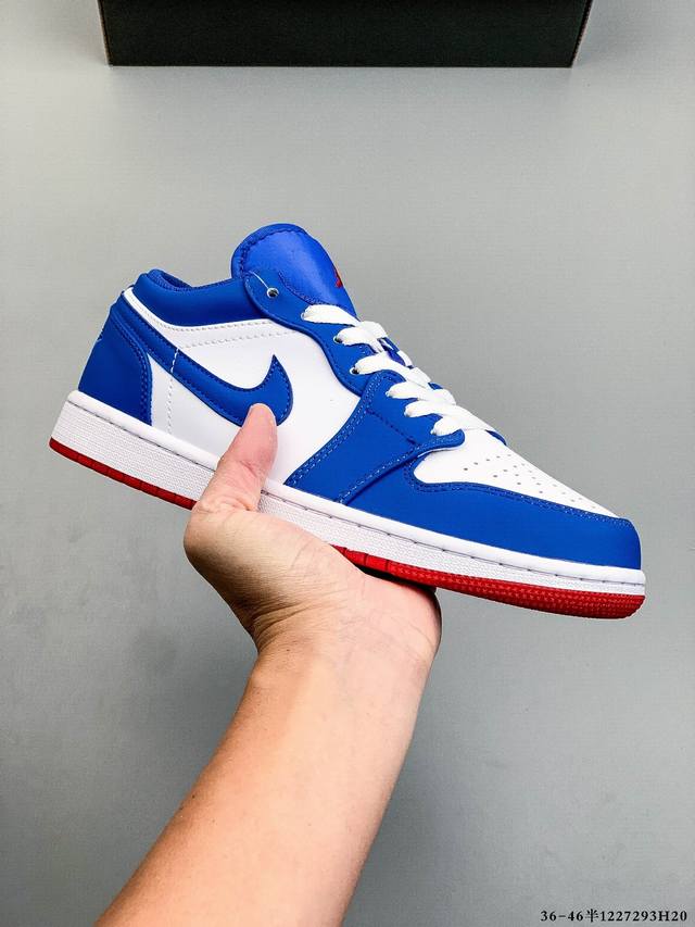 Authentic label on second-layer! Nike Air Jordan Low 1 Classic Casual Shoes 1227