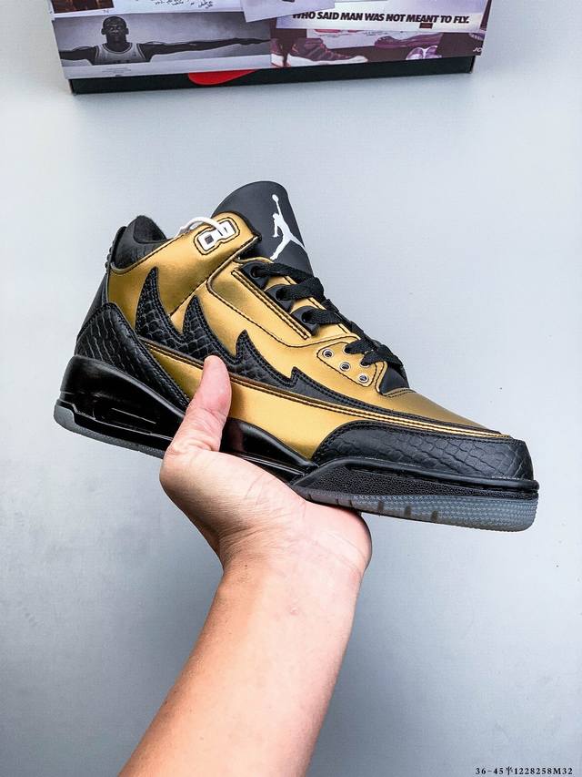 Company Grade! Jordan Air Jordan 3 Retro Tinker Nrg AJ3 Low-top Retro Casual Spo