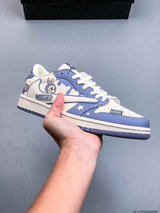 Company-grade top-grain leather! Nike Air Jordan 1 Low (AJ1) trendy casual sneak