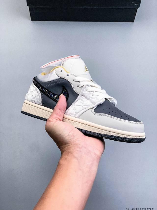 Authentic label on second-layer! Nike Air Jordan Low 1 Classic Casual Shoes 1229