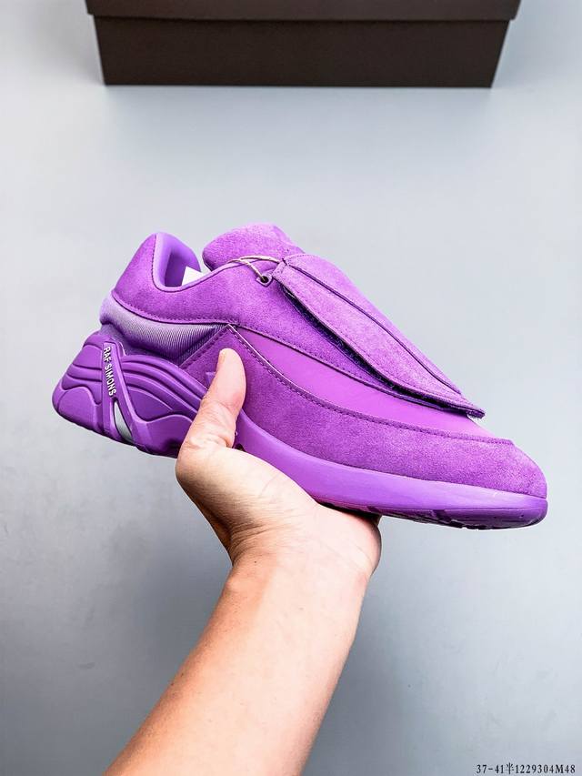 Company Grade Raf Simons Cylon-21 Trendy Sporty Fabric Leather Round Toe Lace-u