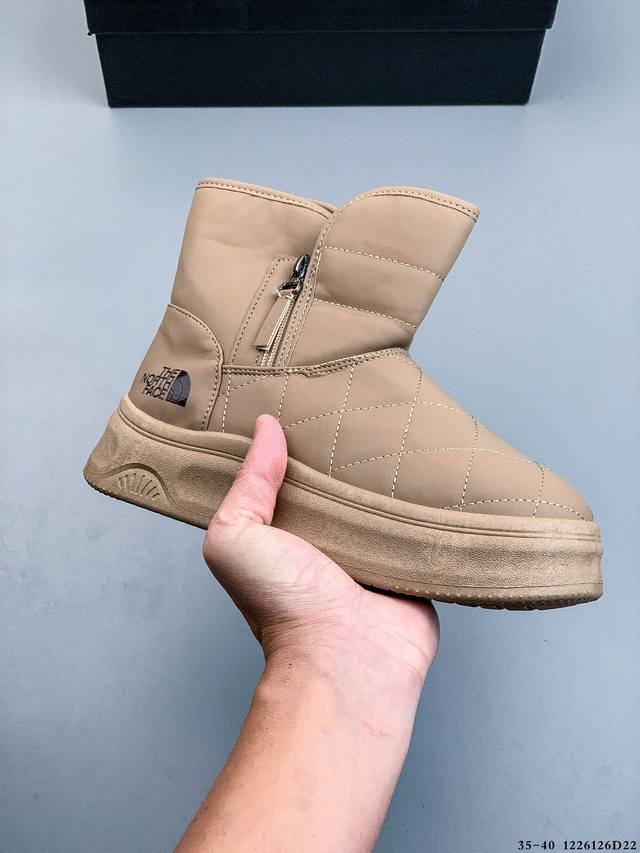 Fleece-lined! The North Face 25 Winter Mid-top Soft and Comfortable Casual Shoe