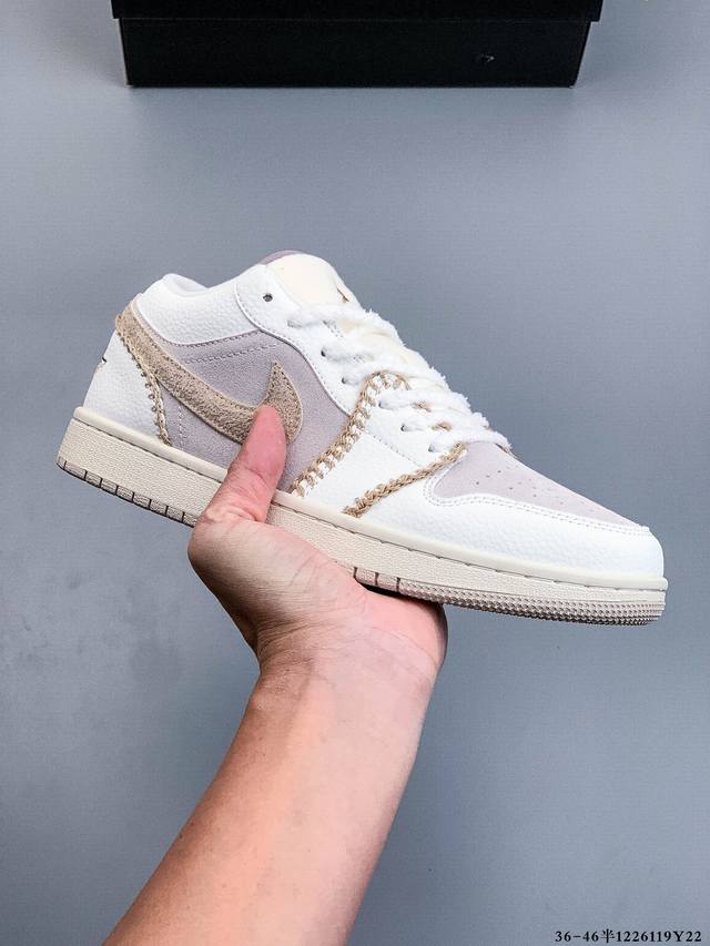 Authentic label on second-layer! Nike Air Jordan Low 1 Classic Casual Shoes 1226