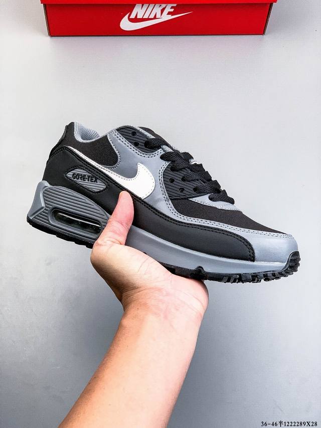 Company Grade! Nike Wmns Nike Air Max 90 Oreo Half-length Air Cushion Full Leath