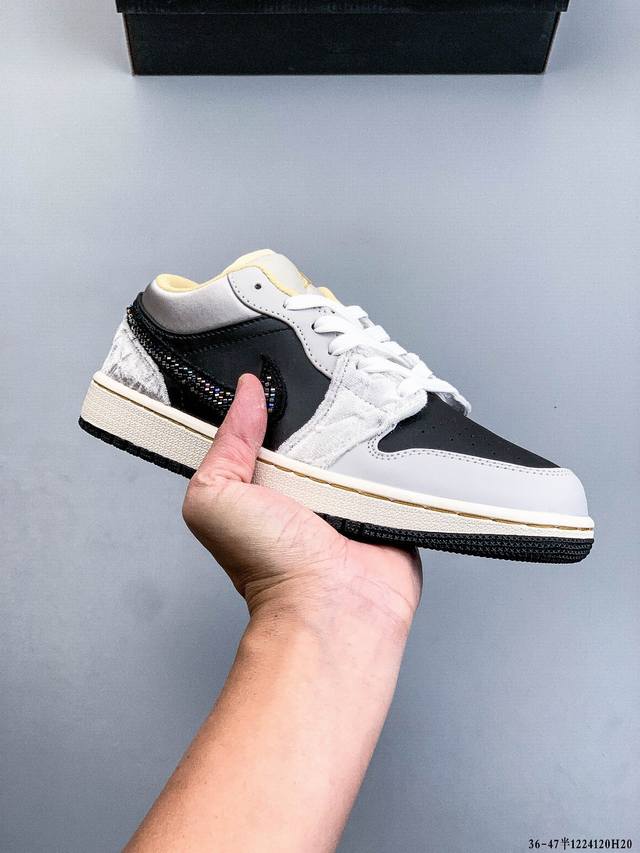 Authentic label on second-layer! Nike Air Jordan Low 1 Classic Casual Shoes 1224