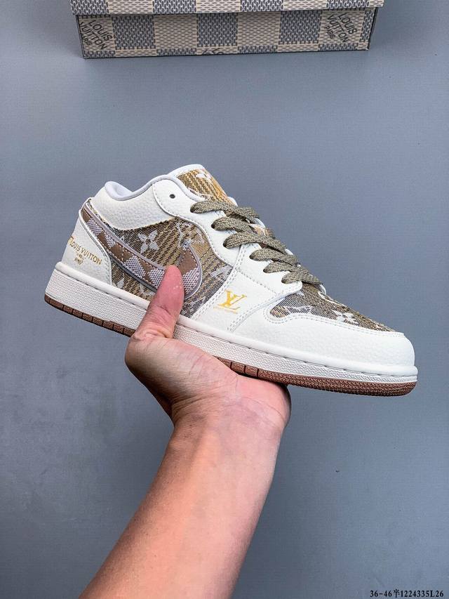 Company-grade top-grain leather! Nike Air Jordan 1 Low (AJ1) - a trendy, casual