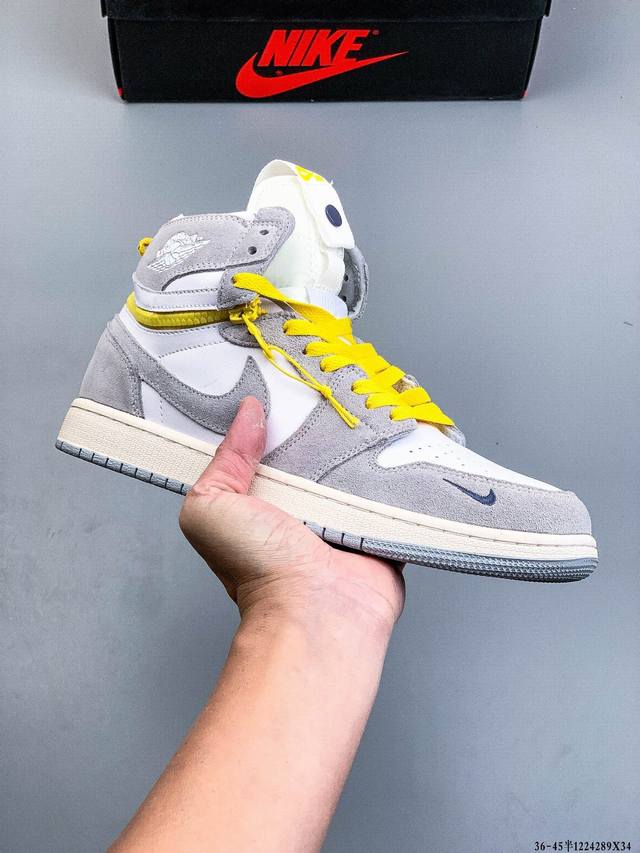 Genuine Nike Air Jordan 1 (AJ1) High-Top Retro Casual Basketball Shoes (1224289X