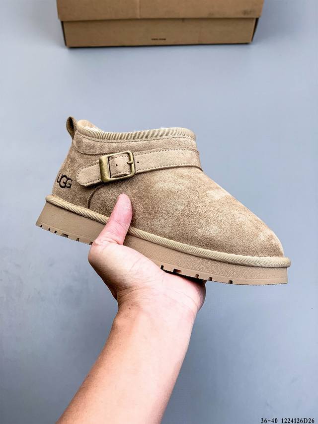 Ugg 2025 New Style Slip-on Soft-soled Warm Cotton Shoes Casual Furry Loafers 122