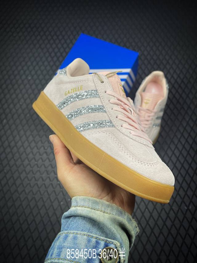B Company Grade Adidas Originals Gazelle Indoor Sneakers. Features include an ex