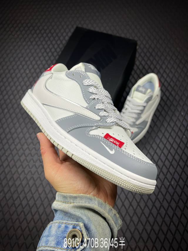 B Factory Grade Nike Air Jordan 1 X Travis Scott AJ1 Reverse Swoosh Jordan 1 'DI