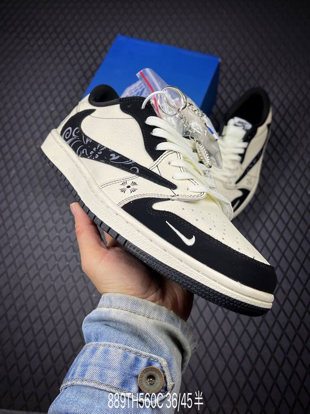 C Factory Grade Nike Air Jordan 1 X Travis Scott AJ1 Reverse Swoosh Jordan 1 'DI