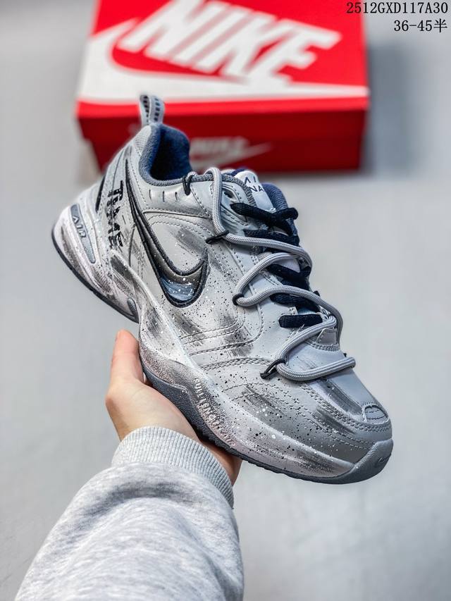 Hand-painted Custom: Nike Air Monarch Iv Leather Everyday Versatile Shock-absorb