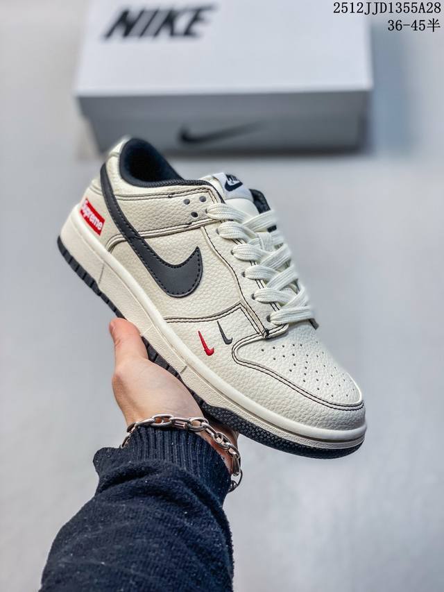 Long-term restock Nk SB Dunk Low collaboration three-swoosh beige colorway low-t