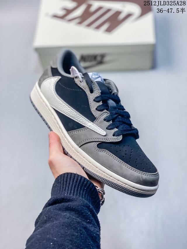 Nike Air Jordan 1 X Travis Scott AJ1 Low-Top Basketball Shoes. Perfect quality,