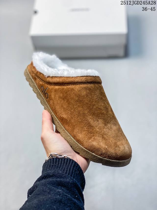 The Row 24Ss Autumn/Winter New Retro Big Toe Birkenstock Wool Slippers. At first