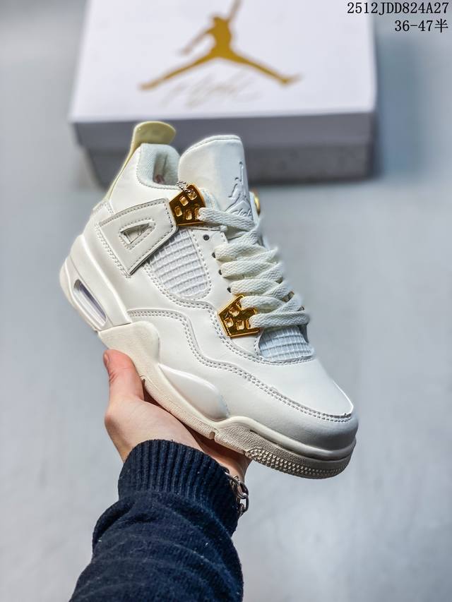 Kmicosaj4 Men's Basketball Shoes Aj Gold Running Shoes Authentic Breathable Casu