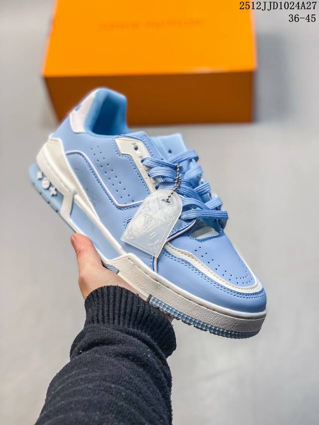 Company-grade Louis Vuitton Trainer Sneaker Low, 2nd Generation All-Black Graffi