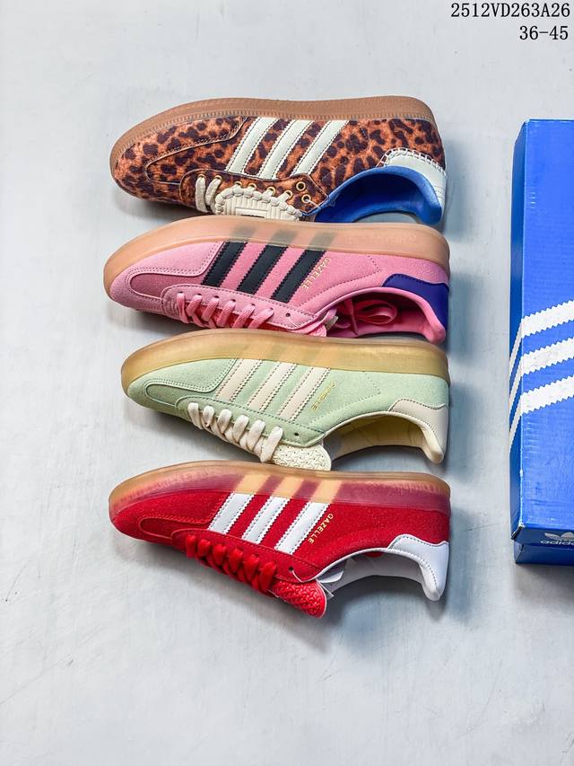 Adidas Originals Gazelle Indoor Leather Wear-resistant, Non-slip, Comfortable Lo