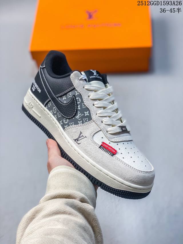 When the classic Af1 meets luxury monogrammed leather, this Nike Air Force 1 Lo