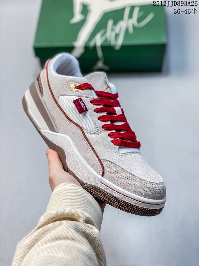 Year of the Horse Air Jordan 4 Retro Flight Court Sp Low-Top Black AJ4. This lo