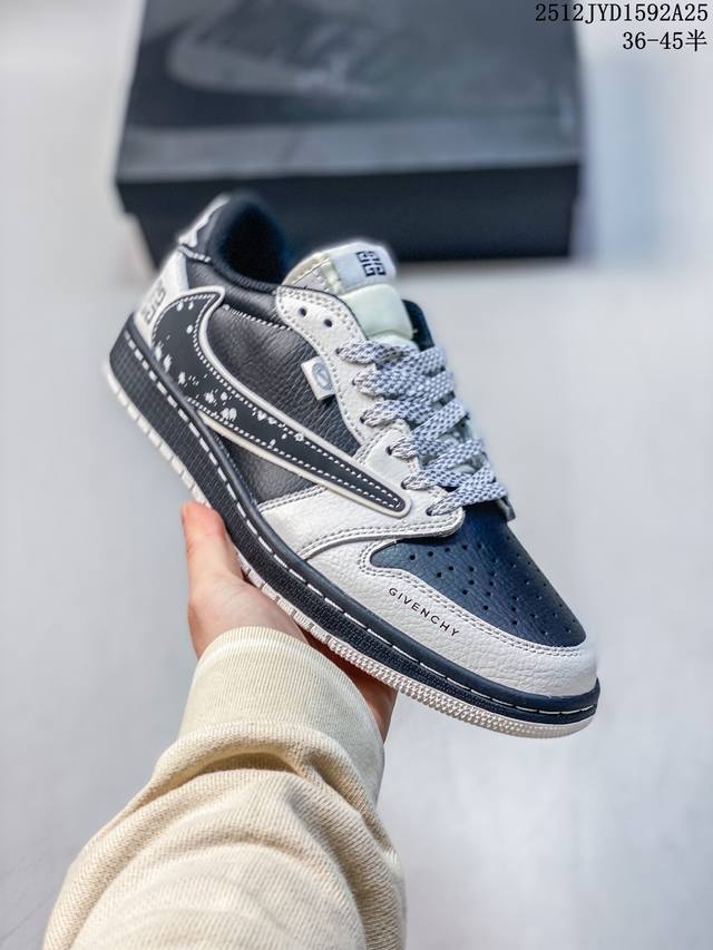 Givenchy X Air Jordan 1 Low Splatter Black. This shoe breaks away from traditio