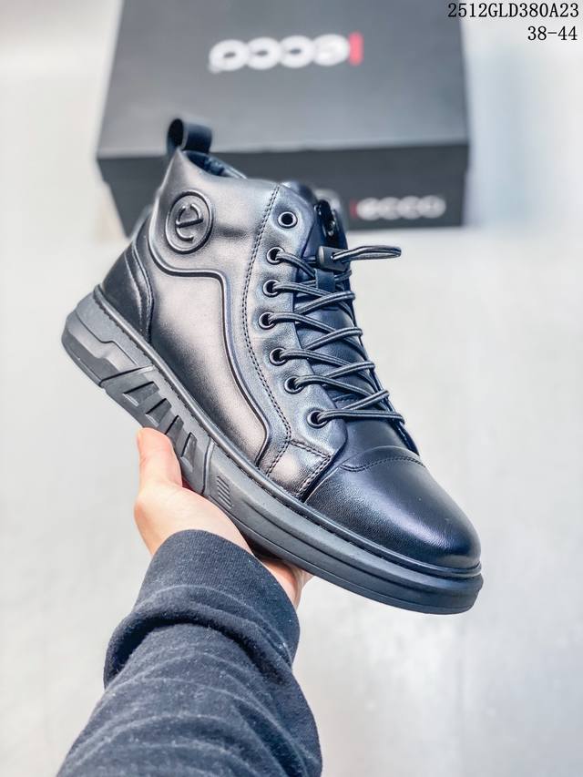 Ecco Comfortable Mid-High Top Water-Repellent Martin Boots, Autumn/Winter Fashio