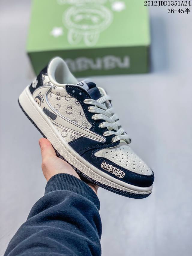 Customized Travis Scott X Nike Air Jordan 1 Low X Labubuair Jordan 1 Low Revers