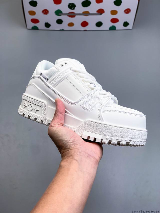 Louis Vuitton Lv Trainer Maxi Low-Top Casual Sneakers, Brand New Private Order,