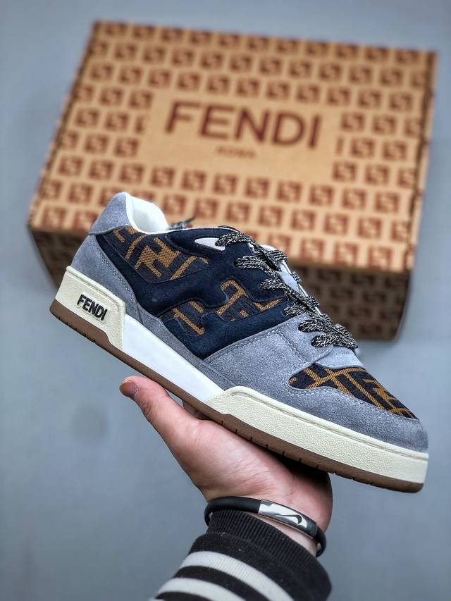 Guangdong Original High-End Quality Fendi Match Round Toe Thick Sole Low-Top Sne