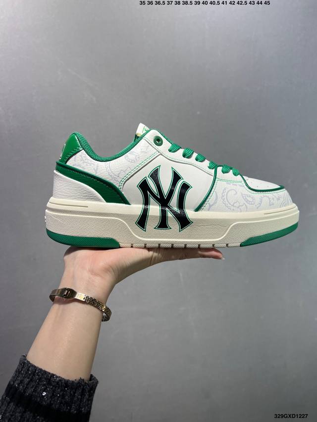 Company Grade Mlb Ny Printed Popular Dad Shoes Graffiti Prank 6cm Height Increa