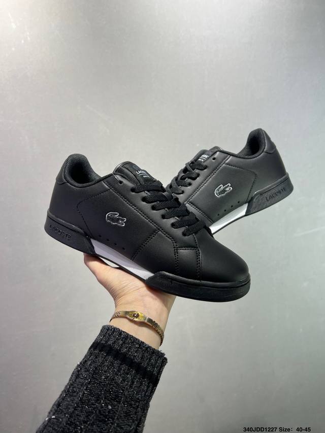 Lacoste French Crocodile T-Clip Comfortable Versatile Non-Slip Low-Top Sneakers