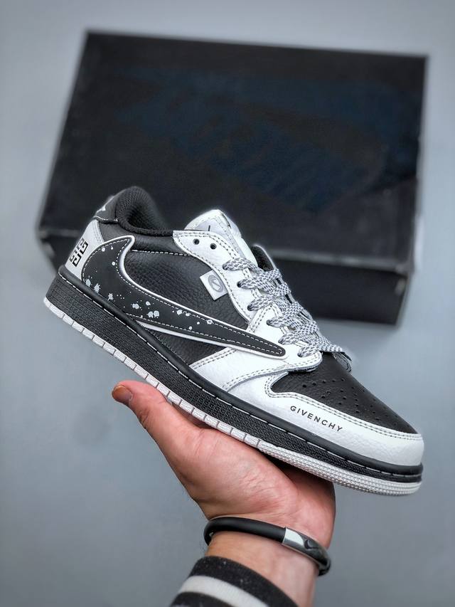 L version Givenchy X Air Jordan 1 Low in splatter black. This shoe breaks away f