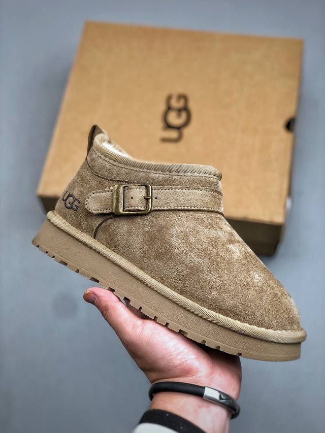 T Ugg Warm, Height-Increasing, Non-Slip Solid Color Simple Mid-Calf Snow Boots S