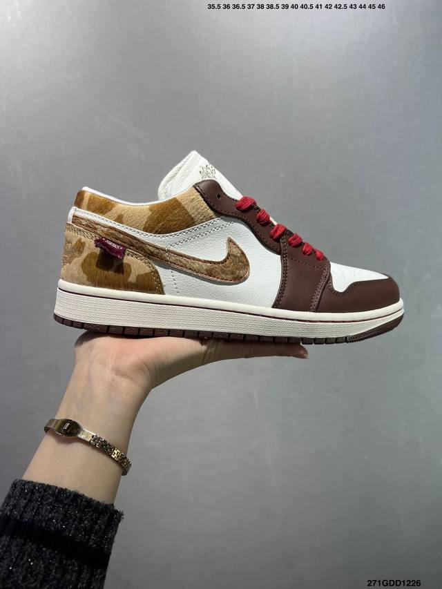 Factory Grade Air Jordan 1 Low New Colorway AJ1 Low-Top Casual Sneakers, Synchr