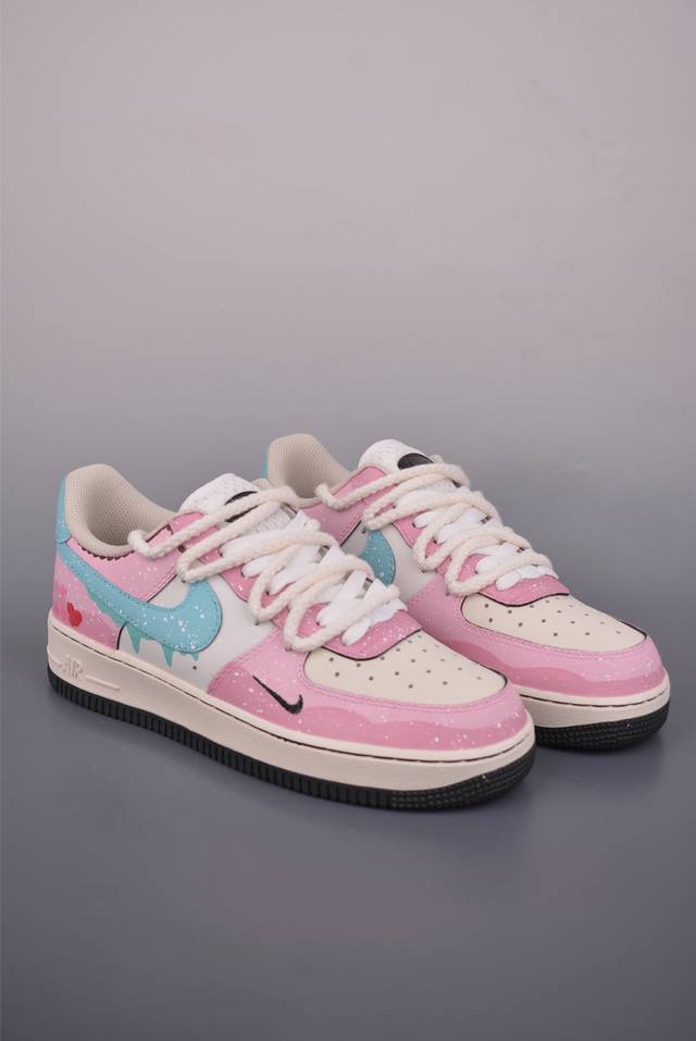 Nike Air Force 1 Low (Sweetheart Milk Leak) Made with original last and cardboa