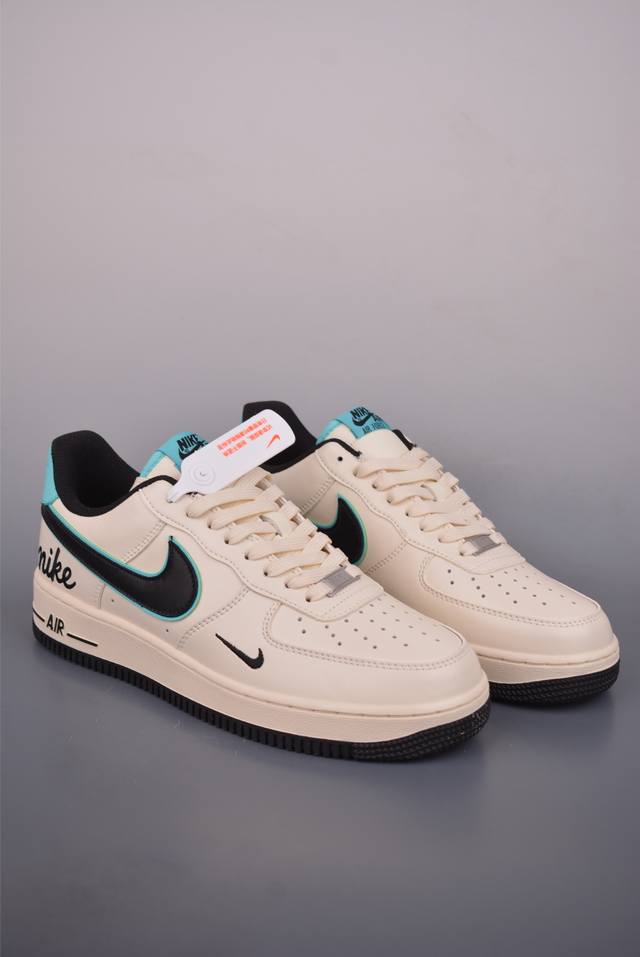 Nike Air Force 1 Low (Beige, Black, Green) Made with original last and cardboar