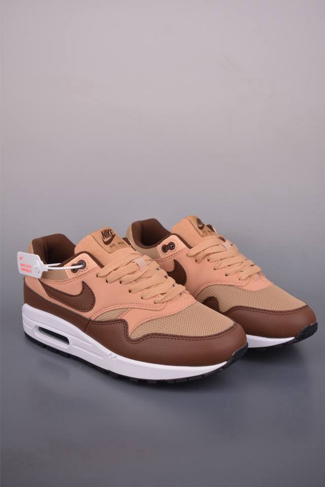 Nike Air Max 1 Retro Khaki Brown Pure Original Version Retro Casual Running Sho