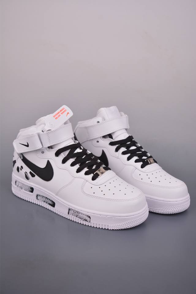 Nike Air Force 1 Mid-Top Hand-Painted Graffiti, Original Last and Cardboard Cra