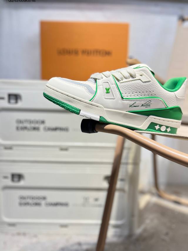 Louis Vuitton Lv sneakers New Lv Trainer latest colorway sneakers Lv brand bask