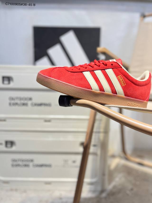 Adidas Neo Vl Court 2.0 Versatile Item, Suede Leather, Non-slip, Wear-resistant,