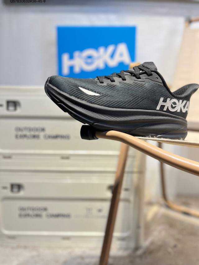 Hoka M Clifton 9 Lightweight Low-Top Outdoor Trail Running Shoes. Features inclu