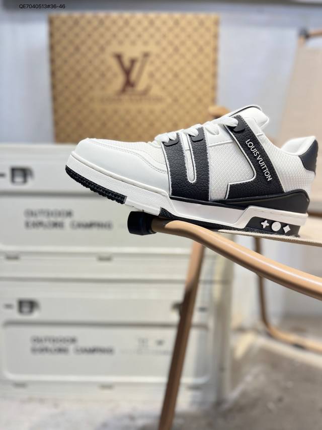 Louis Vuitton Lv Trainer sneakers, new colorway, basketball style sneakers. Des