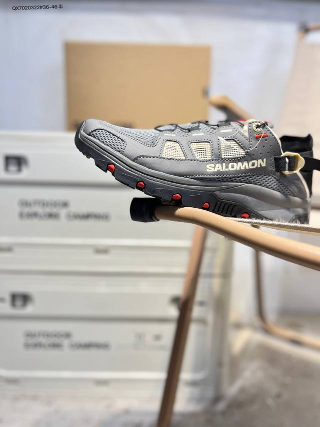 Salomon Techamphibian 5 Round Toe Comfortable Breathable Quick-Drying Grip River