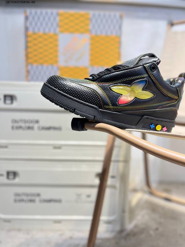 Louis Vuitton Lv Trainer sneakers, latest colorway, basketball-style sneakers.